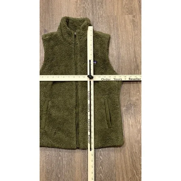 Patagonia Vest Womens Medium Green Fleece Los Gatos Full Zip Sherpa Outdoor - Picture 4 of 12